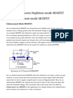 Difference Between Enhancement Type and Depletion Type MOSFET