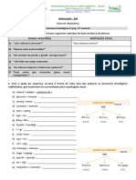 Processos Fonológicos II