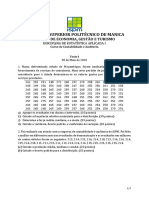 1teste de Estatística Aplicada