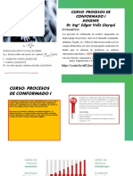 Curso: Procesos de Conformado I Docente Dr. Ing°. Edgar Veliz Llayqui