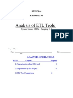 ETL Processing Tools Comparision