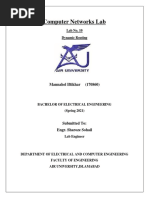 Computer Networks Lab: Lab No. 10 Dynamic Routing