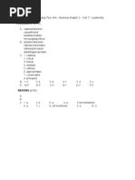 Nguyễn Hoàng Thục Anh Business English 2 Unit 11 Leadership