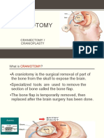 Craniotomy: Craniectomy / Cranioplasty