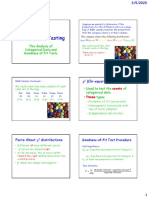 Chi-Square Testing: The Analysis of Categorical Data and Goodness of Fit Tests