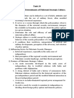 Topic 16 Strategic Culture, Determinants of Pakistani Strategic Culture