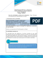 Guia de Actividades y Rúbrica de Evaluación - Fase 5 - Evaluar Una Propuesta de Tele-Educación en Salud