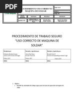 Procedimiento Uso Correcto Maquina de Soldar