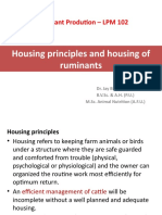 Housing Principles and Housing of Ruminants: Ruminant Prodution - LPM 102