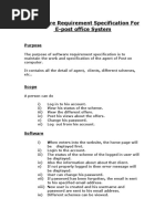 SRS For E-Post Office System