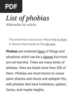 List of Phobias - Simple English Wikipedia, The Free Encyclopedia