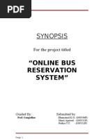 Synopsis: "Online Bus Reservation System"