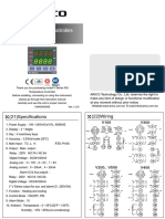 V Series Temperature Controllers User's Manual: (21) Specifications (22) Wiring