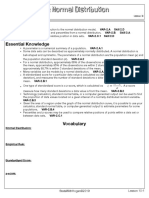 The Normal Distribution: Learning Objectives