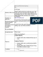 Siop Lesson Plan