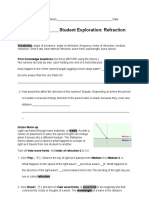 Student Exploration: Refraction