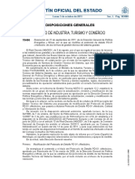 Boletín Oficial Del Estado: Ministerio de Industria, Turismo Y Comercio