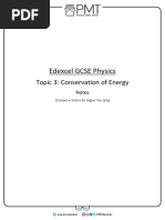 Summary Notes - Topic 3 Edexcel Physics GCSE