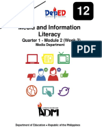 Media and Information Literacy: Quarter 1 - Module 2 (Week 3)