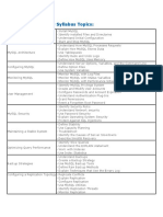 Oracle 1Z0-888 Syllabus