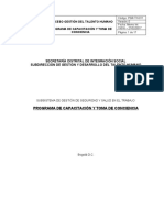 Programa de Capacitacion y Toma de Conciencia