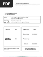 Product Specification: Preliminary Specifications (V) Final Specifications