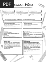 Lesson Plan - Spanish - Year 8 - The Weather