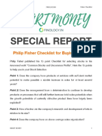 Philip - Fisher - Checklist For Stock Selection