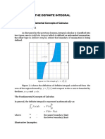 Definition and Fundamental Concepts of Calculus The Definite Integral