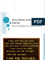 Teaching English To Teens: The Teen Challenge For Secondary Teachers