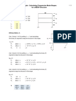 Example: Calculating Frequencies Mode Shapes For A MDOF Structure