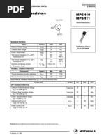 MPSH10 11 (VHF UHF Transistor)