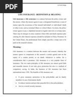 Life Insurance Definition & Meaning:: Life Insurance or ÷ife Assurance Is A Contract Between The Policy Owner and