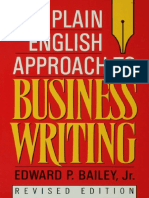 The Plain English Approach To Business Writing