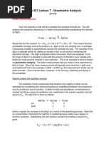 Chem 321 Lecture 7 - Gravimetric Analysis: Student Learning Objectives