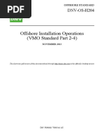 Offshore Installation Operations (VMO Standard Part 2-4) : DNV-OS-H204