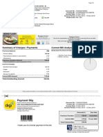 Payment Slip: Summary of Charges / Payments Current Bill Analysis