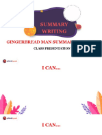 Class Presentation - SUMMARY WRITING - GingerBread Man