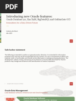 Introducing New Oracle Features:: Oracle Database 21C, Exa X9M, Bigdatasql and Goldengate Oci