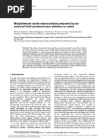 Molybdenum Oxide Nanocolloids Prepared