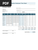 Timesheet With Breaks