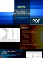 System of Units: Si Units and English Units