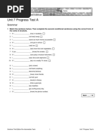 Unit 7 Progress Test A: Grammar