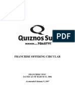 Quiznos 2005 Franchise Disclosure Document