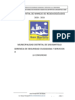 Plan Distrital de Manejo de Residuos Solidos 2020-2024