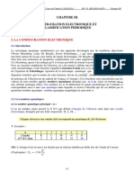 CHAPITRE III - Configuration Électronique Et Classification Périodique-L