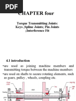 CHAPTER Four: Torque Transmitting Joints: Keys, Spline Joints Pin Joints Interference Fit