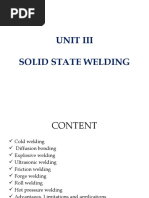 Unit Iii Solid State Welding