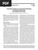 Crop Improvement by Conventional Breeding or Genetic Engineering: How Different Are They?