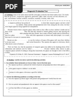 Diagnostic Evaluation Test: Year, Consolidated, Isolated, Evidence, Avoidance, Mentality, Brutality, Skills, Bills